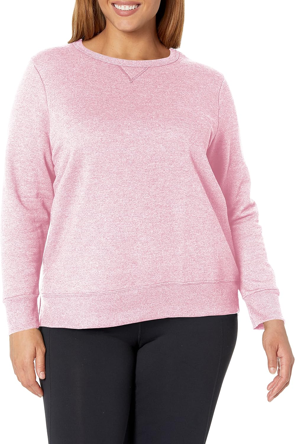 Hanes Women’s Just My Size Plus Size Sweatshirt, EcoSmart Fleece Pullover with V-Notch