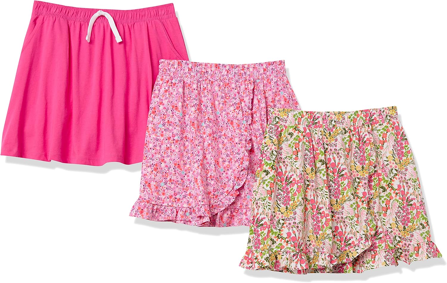 Amazon Essentials Girls Knit Skorts with Elastic Waist and Built-in Breathable Shorts