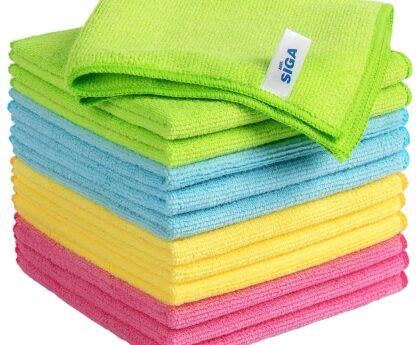 MR.SIGA Microfiber Cleaning Cloth,Pack of 12,Size:12.6″ x 12.6″