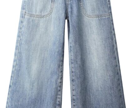 KIDSCOOL SPACE Girls Jeans, 12M-14T Wide-Leg Palazzo Denim Pants