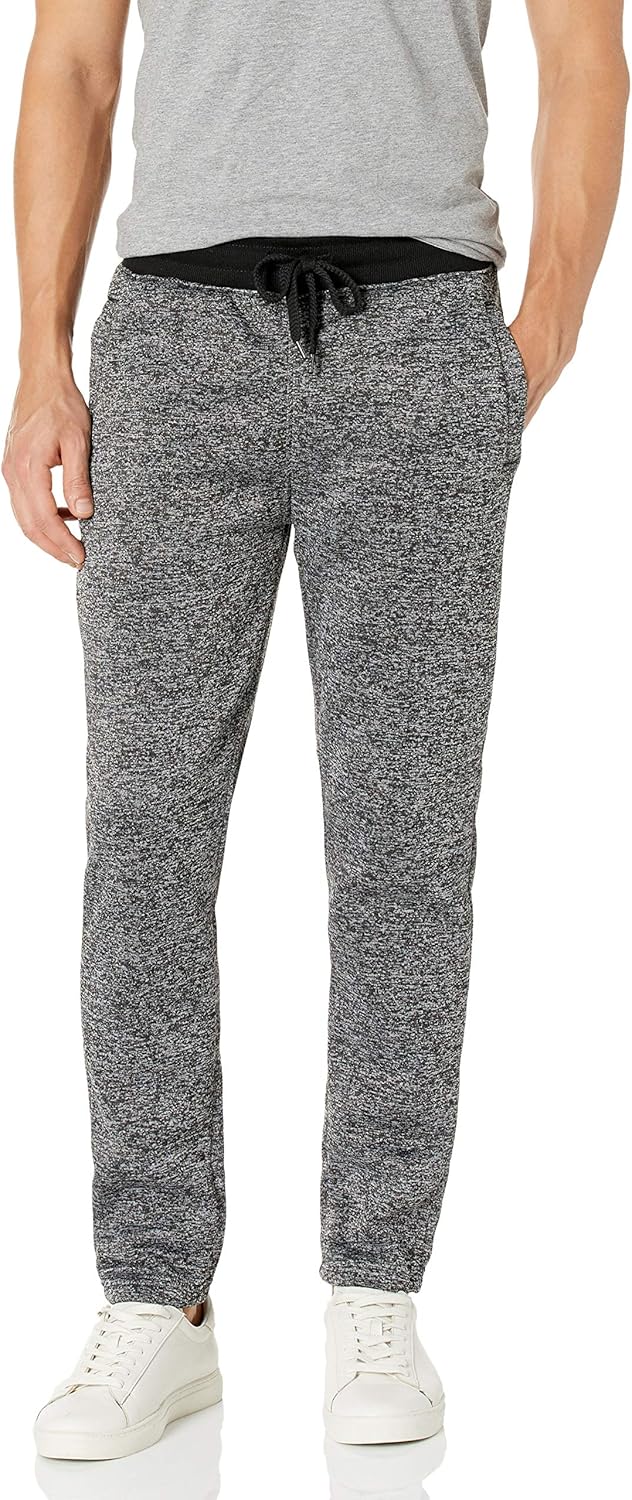 Southpole Men’s Basic Fleece Jogger Open Bottom Sweatpants