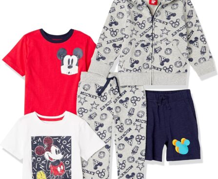 Amazon Essentials Disney | Marvel | Star Wars Boys and Toddlers’ Outfit Sets (Previously Spotted Zebra), Pack of 5