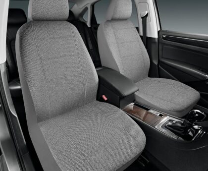 Road Comforts Car Seat Covers for Front Seat, Low Back Heavy Duty Breathable Flax Seat Protector, Airbag, Not Seat Belt Compatible, Washable Seat Cover Fits for Most Cars, Trucks, SUVs, Vans Gray