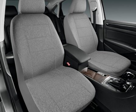 Road Comforts Car Seat Covers for Front Seat, Low Back Heavy Duty Breathable Flax Seat Protector, Airbag, Not Seat Belt Compatible, Washable Seat Cover Fits for Most Cars, Trucks, SUVs, Vans Gray