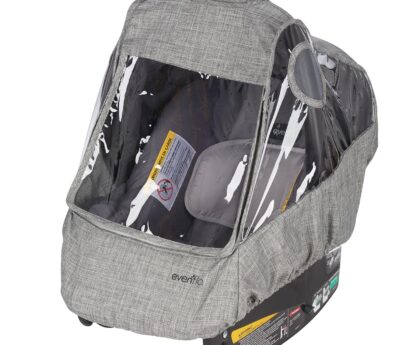 Evenflo Infant Car Seat Weather Shield, Rain Cover, Ventilated Panels (Gray Melange)