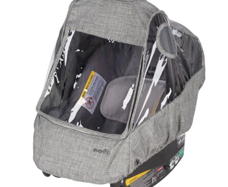 Evenflo Infant Car Seat Weather Shield, Rain Cover, Ventilated Panels (Gray Melange)